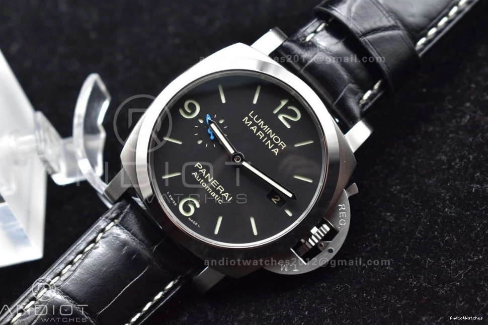Edition Leather  on Strap Best SportInspired 1:1 VSF 980 Black Black Dial PAM1312 P. 1225